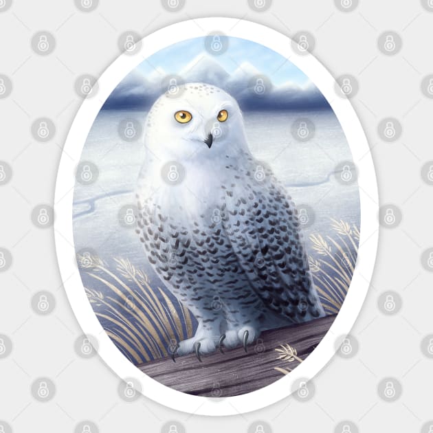 Snowy Owl Sticker by DoomedDreamer